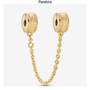NEW Pandora Safety Chain Clip Bracelet Charm